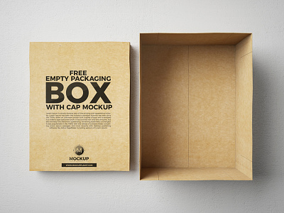 Free Packaging Box With Cap Mockup PSD