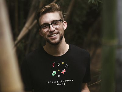 Freebie: Boy Wearing Black T Shirt Mockup