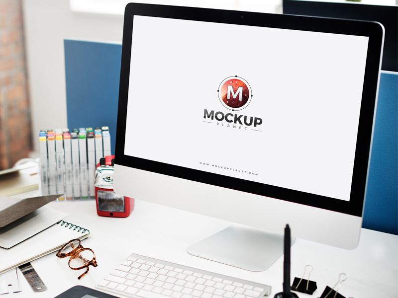 Download Mockup No Pc Free / Black iMac Pro on Table Mockup | The ...