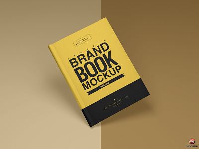 Free Brand Book Cover Mockup PSD