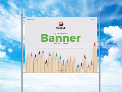 Free Sky Advertisement Banner Mockup Design banner mockup banners mockup branding download font frame free free mockup freebie identity logo mock up mockup mockup free mockup psd mockups print psd stationery template