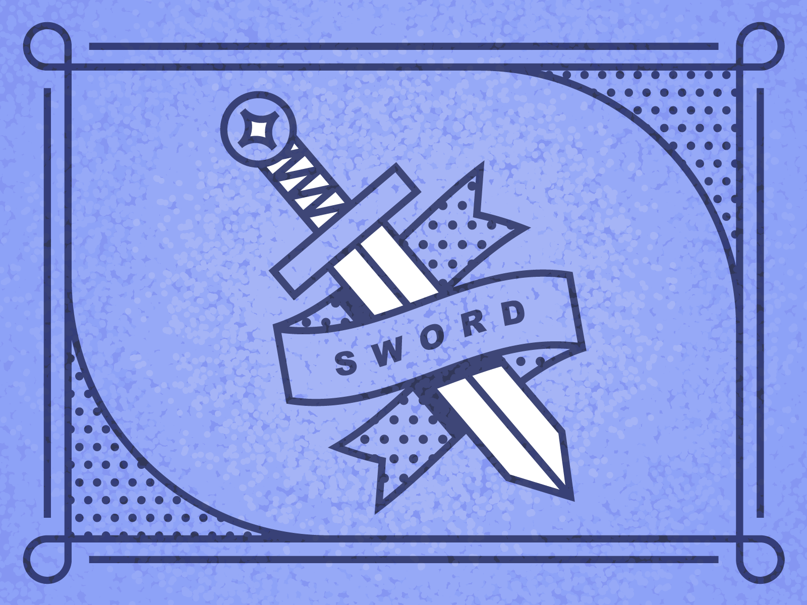 Sword design fun goofy grunge illustration vector