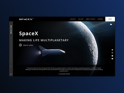 SpaceX dailyui design design app mars solar system space spacex ui ux design web web design