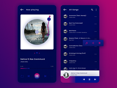 Dark Theme Music Player by Gbolahan Taoheed Fawale on Dribbble