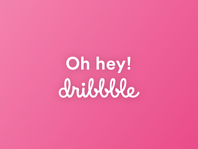 Hello Shot debut dribbble hello invite