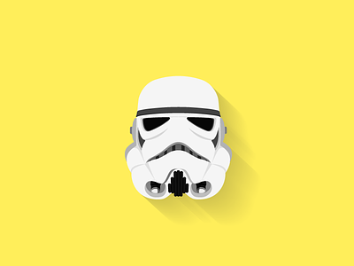 Stormtrooper Helmet - Flat art clonetrooper flat illustrator starwars vector