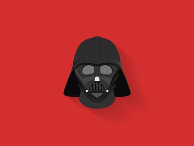 Darth Vader Helmet - Flat Art darth flat art star wars vader vector