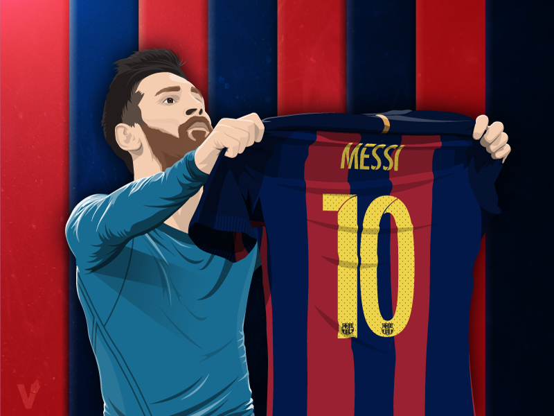 Messi Vector by Armaghan Bashir on Dribbble