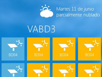 Solar energy - Windows 8 App data design graph metro style metro ui metro ux visualzation windows windows 8 windows8
