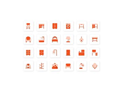 Flat furniture icon