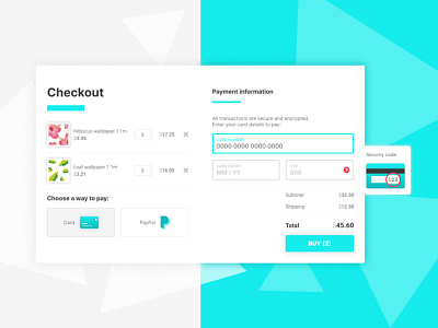 DailyUI #002 - Credit card checkout