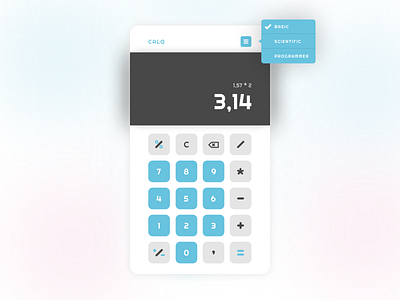 DailyUI #004 - Calculator 004 calculator dailyui dailyui004 minimalist ui