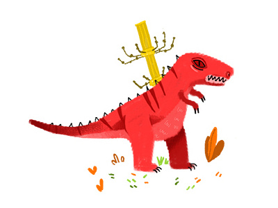 Jurassic digital art dinosaur illustration jurassic plants