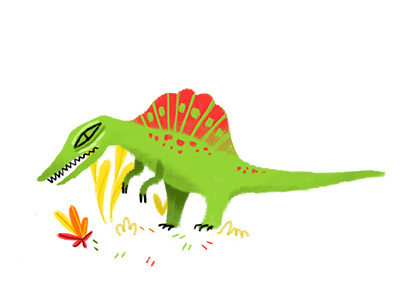 Jurassic digital art dinosaur illustration jurassic plants summer