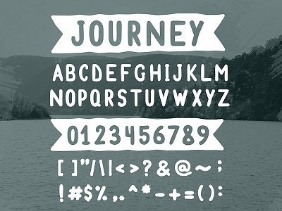 FREE Font - Journey brush font free freebie journey round soft travel