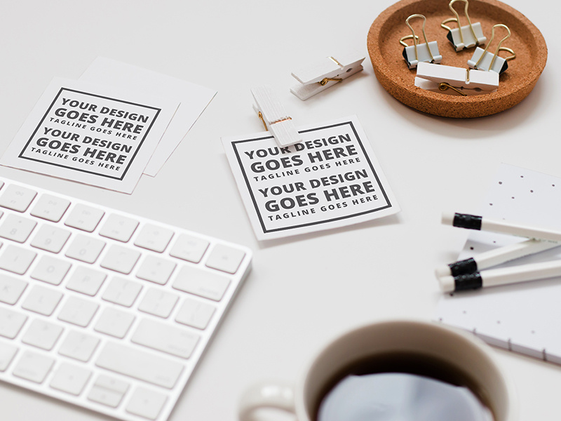 FREE Mock-up! White Desk coffee mockup mock keyboard freebie free feminine entrepreneur desk design