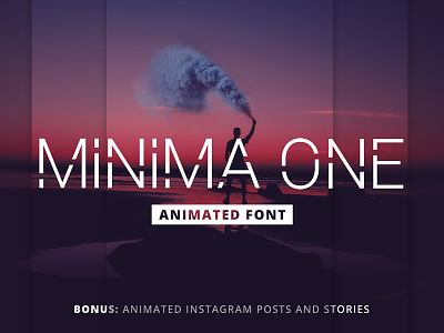 Minima One - Animated Font animated font freebie logo minimalist psd type typeface