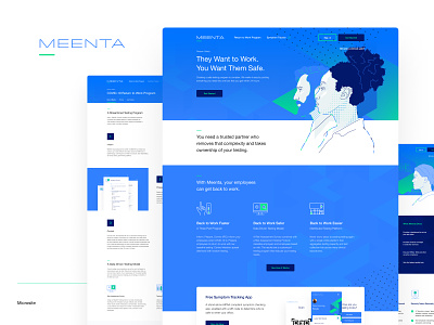 Meenta COVID-19 Microsite and Collateral design digital digital design digital illustration figma icon icons web website website design