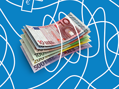 Unleashing Cash Concept advertising concept design illustration money tangled web