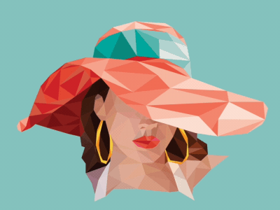 Throw Shade summer smile earrings motion after effects animation subtle low poly hat