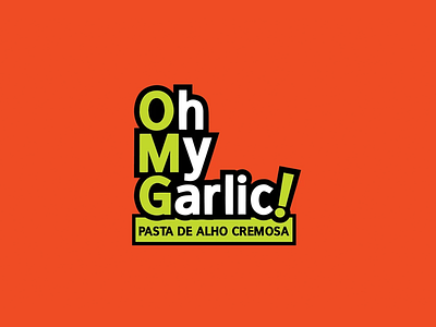 Oh My Garlic! brand brand design branding color cream food funny garlic logo omg orange