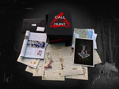 Call Of The Hunt Game board game boardgame boardgames pack design