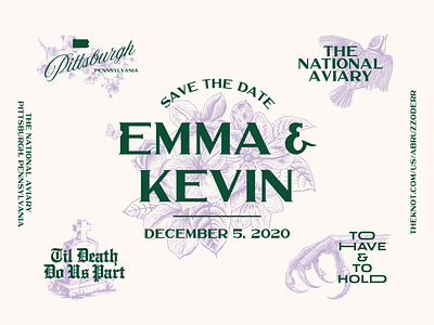 Save The Date emma illustration invitation invite kevin savethedate typography wedding