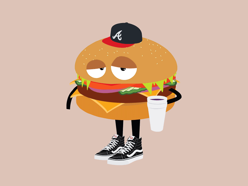Hipster Burger Characters burger characters hipster hypebeast illustration vector