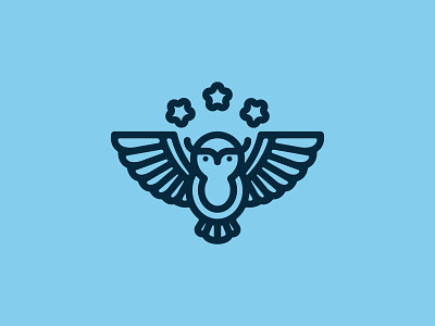 SCAEA Owl bird design icon owl school stars
