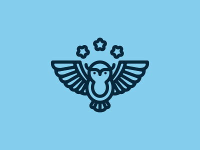 SCAEA Owl bird design icon owl school stars