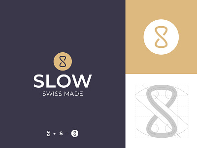 Slow Watches Logo Refresh brand identity branding design hourglass logo s logo s monogram slow watches