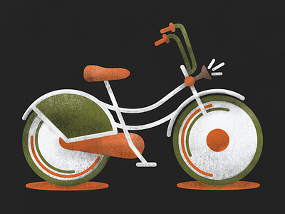 Bike bike bikeride graphic illustration olive orange riding texture vector