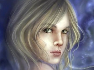 Nebula beautiful beauty dark digital art female genius illustration light wacom