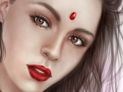 Kashmir brunette digital art genius girl illustration light red wacom