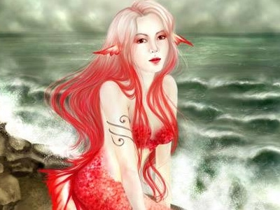 Coralyna dark digital art genius illustration light mermaid sea siren wacom