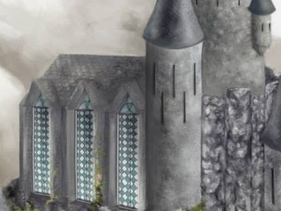 Detail Castle dark digital art genius illustration light wacom