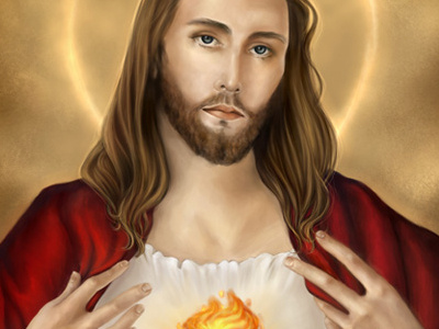 Sacred Heart christ christianity heart illustration jesus religion sacred