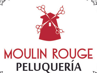 Moulin Rouge Hairdressing design hairdressing logo moulin rouge