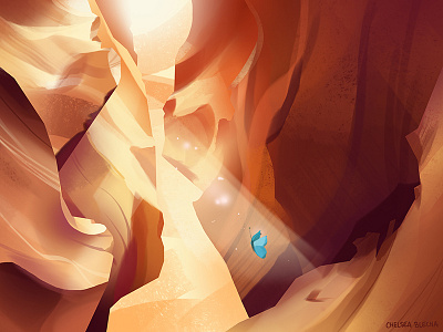 Antelope Canyon background design digital art digital painting environment hiking illustration light nature outdoors painting photoshop