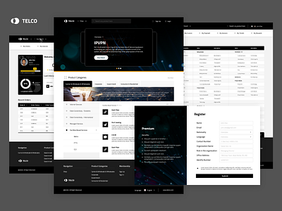 Telco - Customer Portal Web App adobexd dashboard landingpage