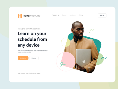 HomeSchooling Website figma landingpage