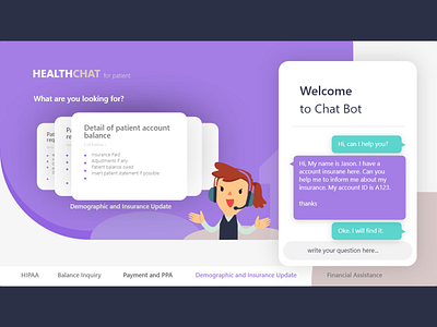 HealtChat - Bot Chat for Health chat bot ui design web design