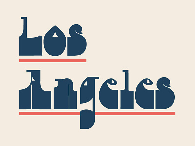 Los Angeles graphic design la los angeles typography vector vector illustration