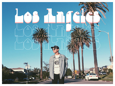 L.A. ME los angeles palm tree photography typography vector art