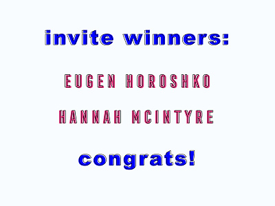 Invite Winners blue competition design graphic design invite los angeles pink typography vector winners