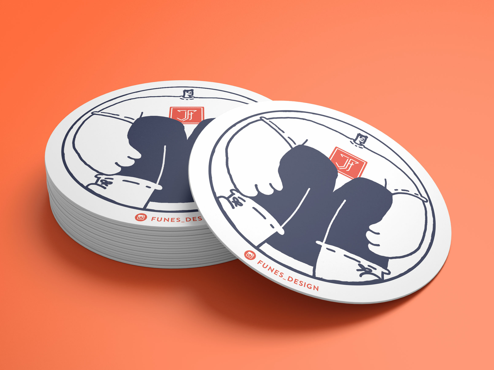 Branded Coasters by Jonathan Funes on Dribbble