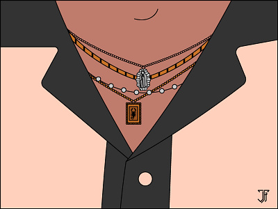 Rings n’ Things (4) bowling bowling shirt chains character design graphic design illustration los angeles necklace pendant pink scorpion vector