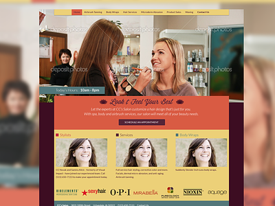 Salon Homepage Mockup homepage mockup salon