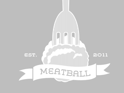 Meatball banner illustration meatball