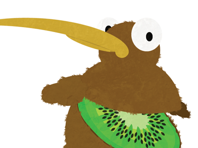 Kiwi bird fruit illustration kiwi vector